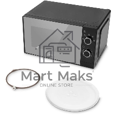 Микроволновая печь Vitek VT-MW2020 черный/хром, 20 л, 700 Вт, переключатели — поворотный механизм