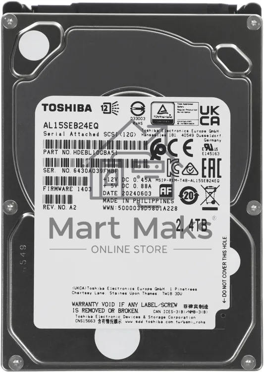 Жесткий диск HDD Toshiba Enterprise Performance 2.4Tb 10500rpm, SAS 128Mb 2.5