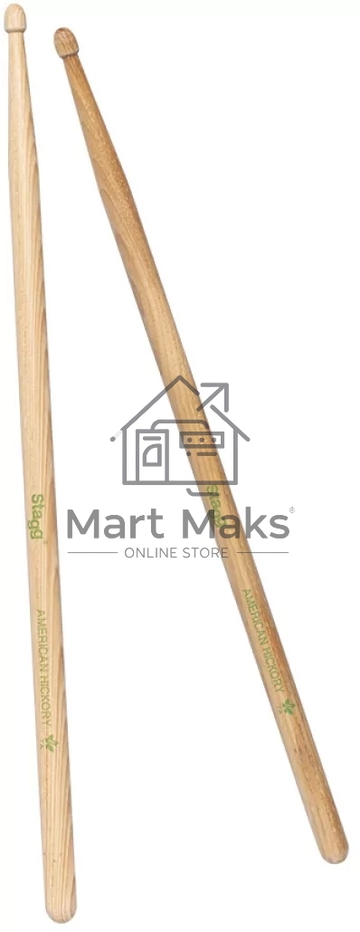 Барабанные палочки STAGG SHV7A деревянные, American Hickory 7A, материал орех, 2 шт., подобранная пара по весу, цвету и звучанию, размеры (в упаковке) 420х20х20 мм, вес (в упаковке) 0,1 кг