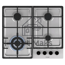 Газовая варочная поверхность Haier HHQ-M64CTX, 4 конфорки, нержавеющая сталь, 8300 Вт