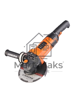 Машина углошлифовальная (УШМ) PATRIOT Expert AG 150E 1300Вт, диск 150мм, 3000-9000об/мин, регулировка скорости, поддержка оборотов, плавный пуск, защита от повторного включения, усиленная защита от пыли, виброзащитная дополнительная рукоятка