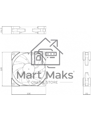 Кулер для корпуса Thermalright TL-C12RW-S V2 Reverse (120x120x25mm, 4-pin PWM, ARGB, 58CFM, 25.6dBA, 1500RPM, White)