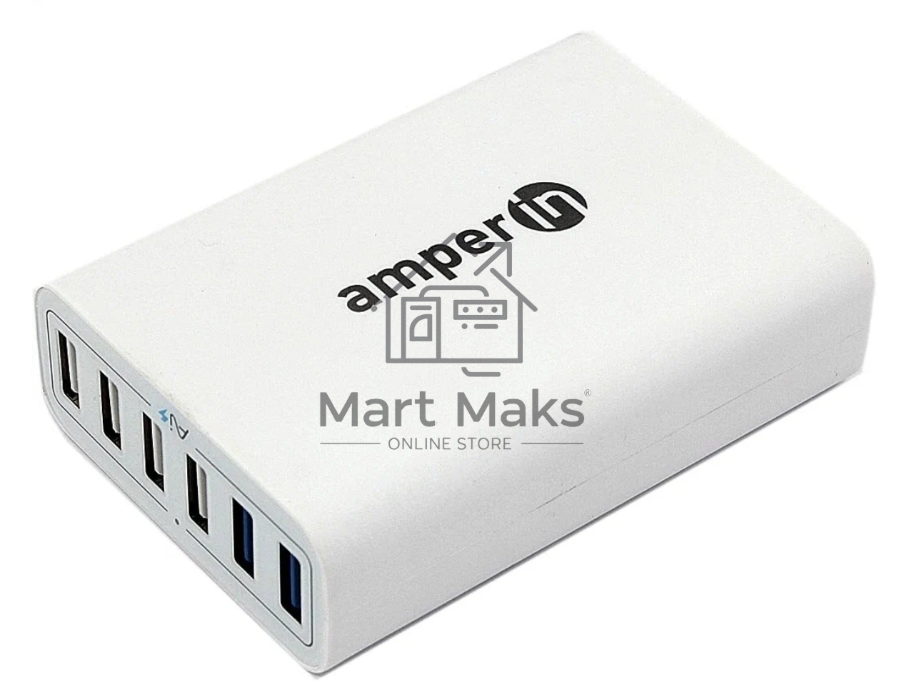 Блок питания (сетевой адаптер) Amperin Quick Charge 6-port QC 3.0 USB (YDS-TC060-4-2-0), белый