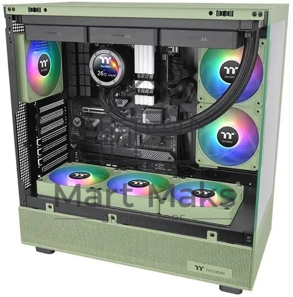 Комплект вентиляторов для корпуса Thermaltake CT120 EX ARGB Sync (3 шт.) зеленый, 120 мм, 2000 об/мин, 28.5 дБ, 4 pin