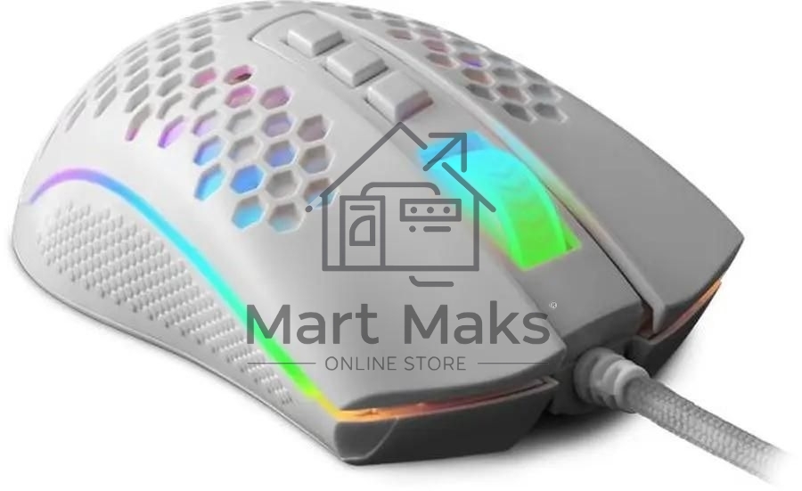 Мышь проводная Redragon Storm белый, 12400 dpi, USB, кнопки - 8