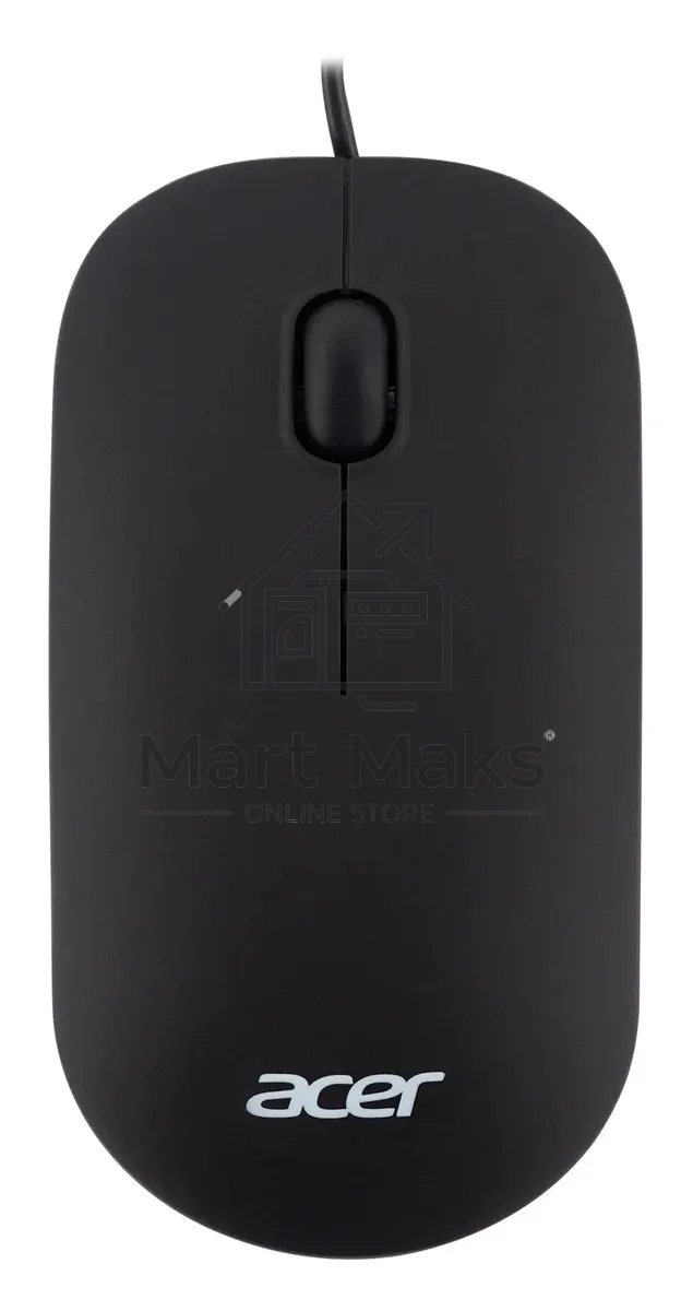 Мышь проводная Acer OMW122 черный, 1200 dpi, USB, кнопки - 3
