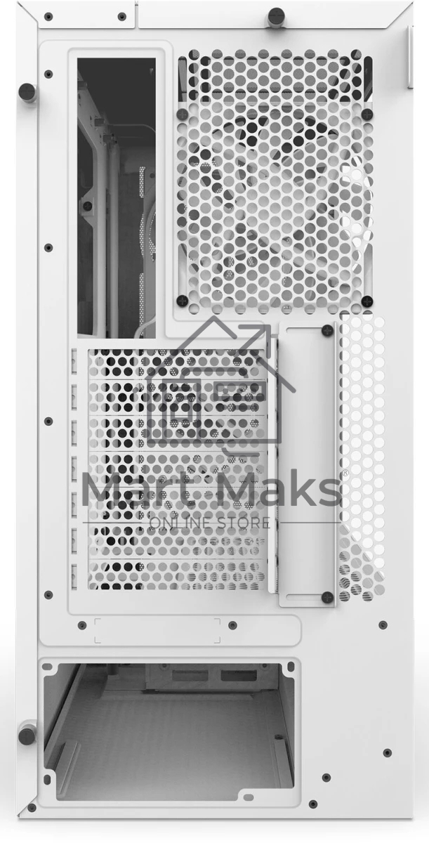 Компьютерный корпус без блока питания NZXT H5 Flow RGb, Midi-Tower, TG, 4x120мм RGb, 1xUSB-A 3.2 + 1xUSB-C 3.2, E-ATX, ATX, mATX, mITX белый