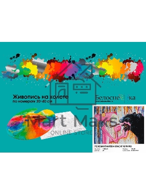 Картина по номерам БЕЛОСНЕЖКА 1100-AS Розовая пантера красит черную