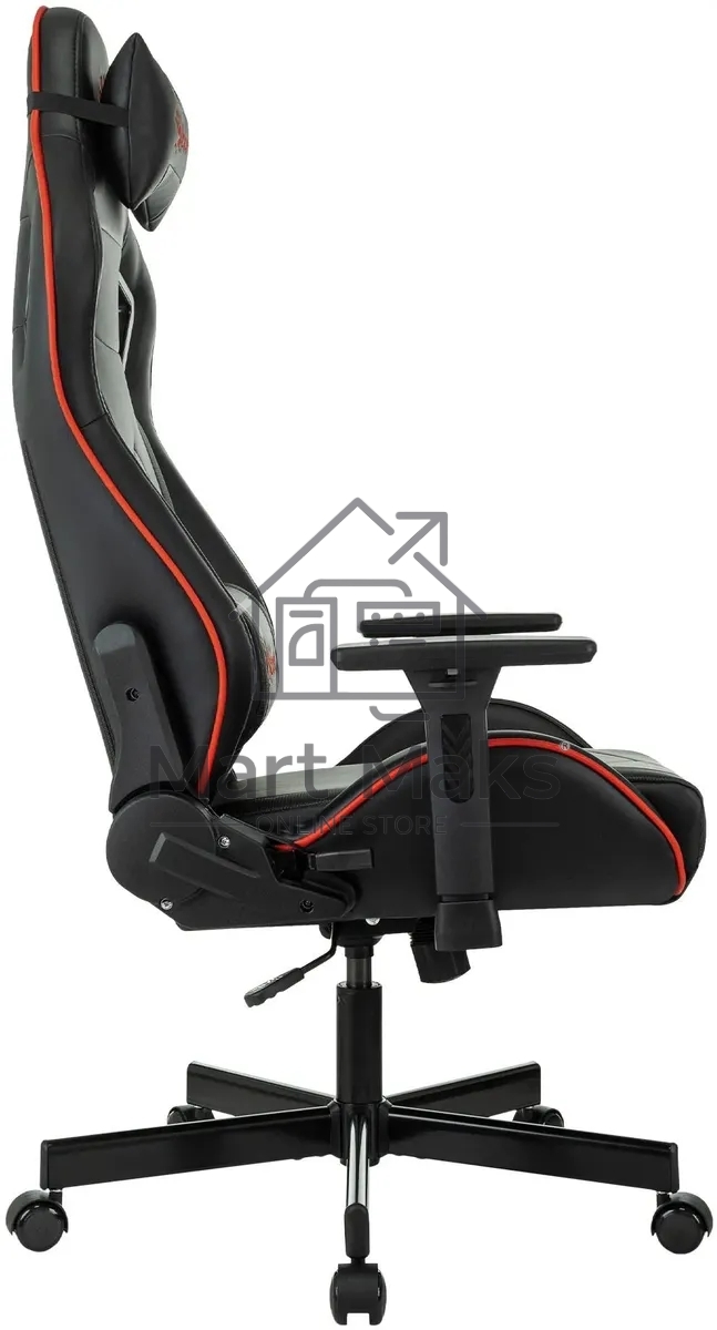 Кресло игровое A4Tech Bloody GC-840 черный, сиденье черный, эко.кожа, с подголов. крестов. металл черный, пластик черный
