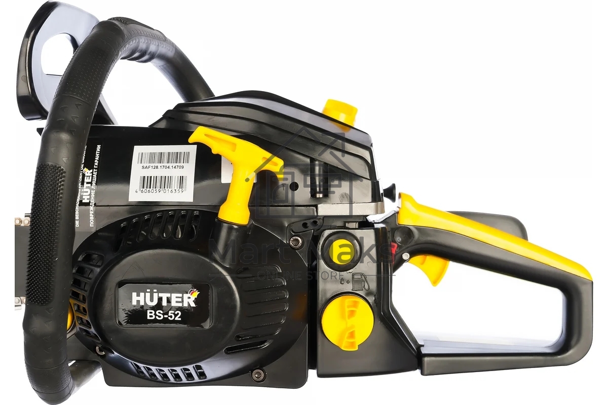 Бензопила Huter BS-52 70/6/32.4квт, 52 см3, бак 0,55 л, антивиб. система, шина 50см/20