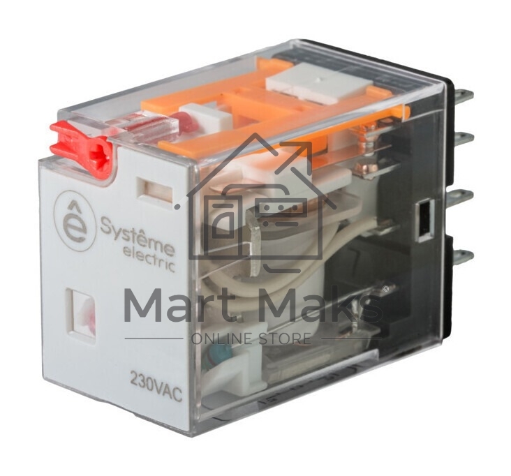 Реле 5A 4CO 230VAC тест кнопка LED
