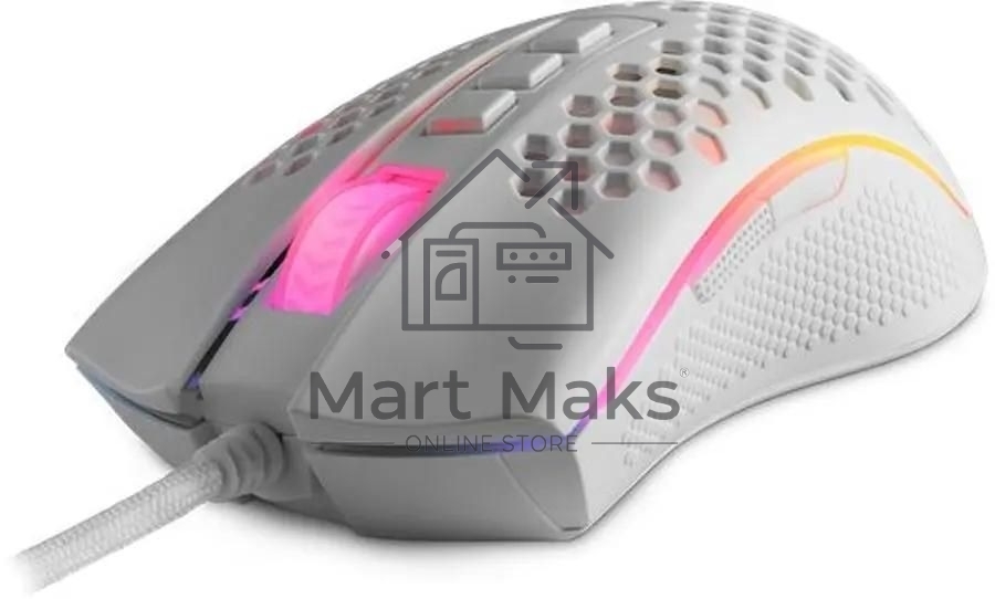 Мышь проводная Redragon Storm белый, 12400 dpi, USB, кнопки - 8