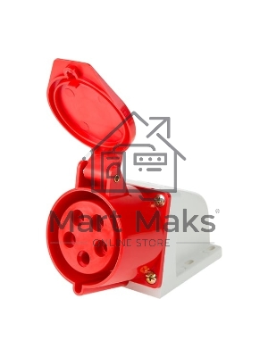 Розетка Rexant 125 стационарная 3Р+РЕ+N 32А 380В IP44