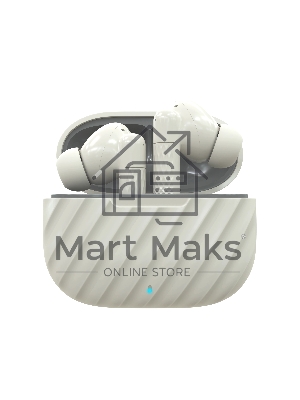 Наушники TWS More choice БВ37 белый/серый, внутриканальные, Bluetooth, сенсорное управление, до 4 ч