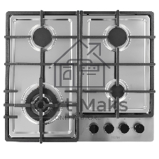 Газовая варочная поверхность Haier HHQ-M64CTX, 4 конфорки, нержавеющая сталь, 8300 Вт
