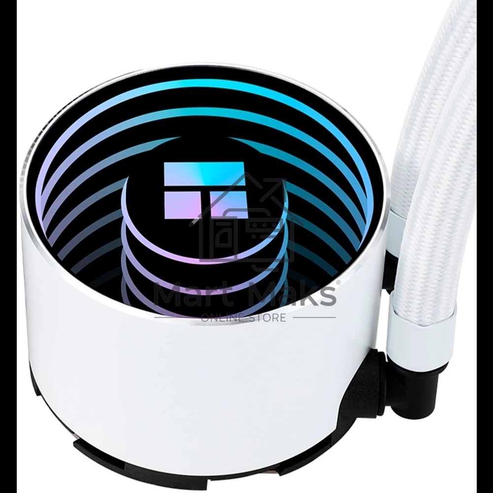 Водяное охлаждение для процессора Thermalright Frozen Notte 360 белый ARGB V2 (360mm, White, ARGB/ Fans: 3x120mm, 72.37CFM, 27.7dBA, 2000RPM/ Pump height 54mm, 28dBA, 5300RPM, Rad thickness 27mm/ S: 1200, 1700, 1851, 2011, 2066, 115X, AM2, AM2+, AM3, AM3+