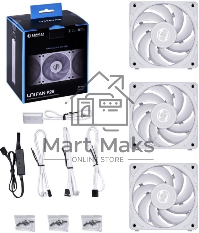 Вентилятор Lian-Li Uni Fan P28 G99.12P283W.00 белый 120мм 2600rpm 32.1dB 4-pin