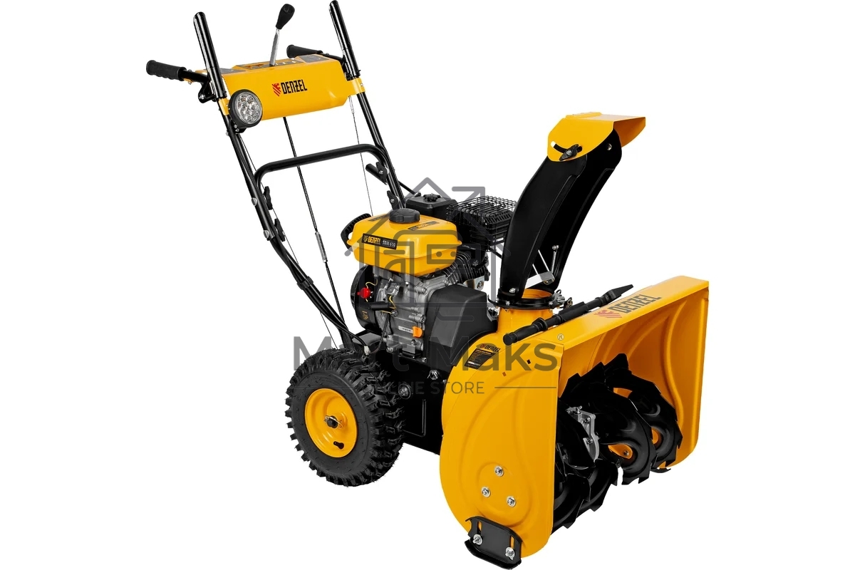 Бензиновая снегоуборочная машина SBM 610, 212cc, ручной старт, фара Denzel