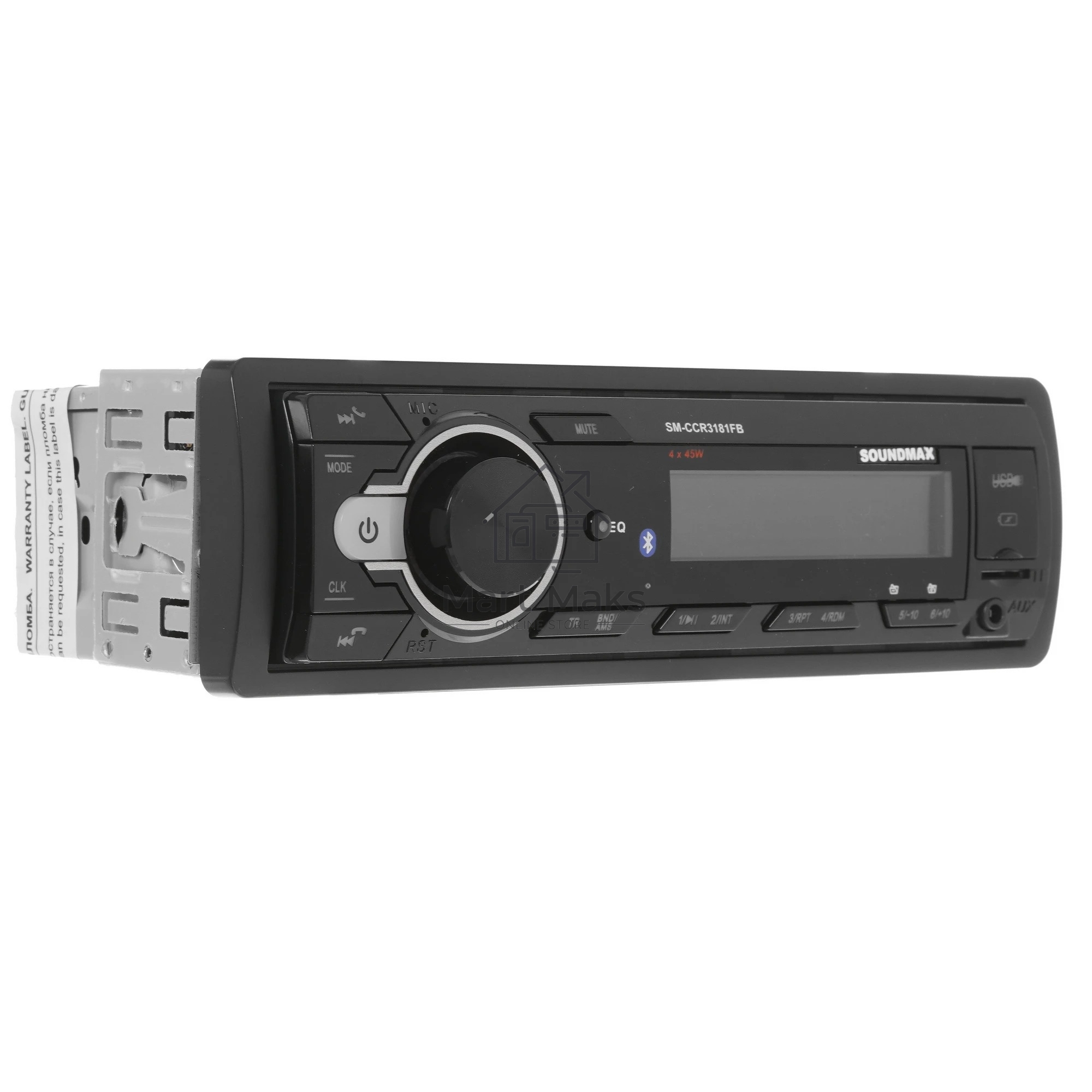 Автомагнитола Soundmax SM-CCR3181FB, 1 DIN, Bluetooth, USB Type-A, AUX
