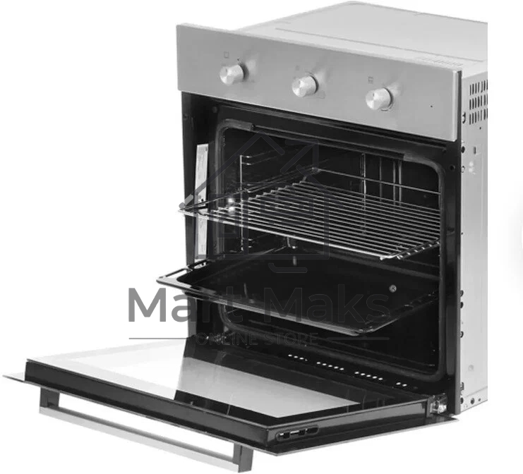 Газовый духовой шкаф Beko BBIGT21100X с откидным электрическим грилем; автоматический электроподжиг; поворотные переключатели; металлические направляющие; объем - 72л; 3 стекла дверцы; 1 решетка; 1 противень; вертел. Цвет Нержавеющая сталь; Материал панел