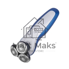 Электробритва Centek CT-2152 (сер/бел/син) 5 ВТ, 3 плав. головки, аккумулятор+работа от сети