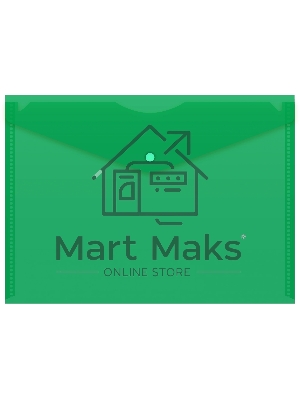 Конверт на кнопке Silwerhof Eco A4 пластик 0.12мм зеленый