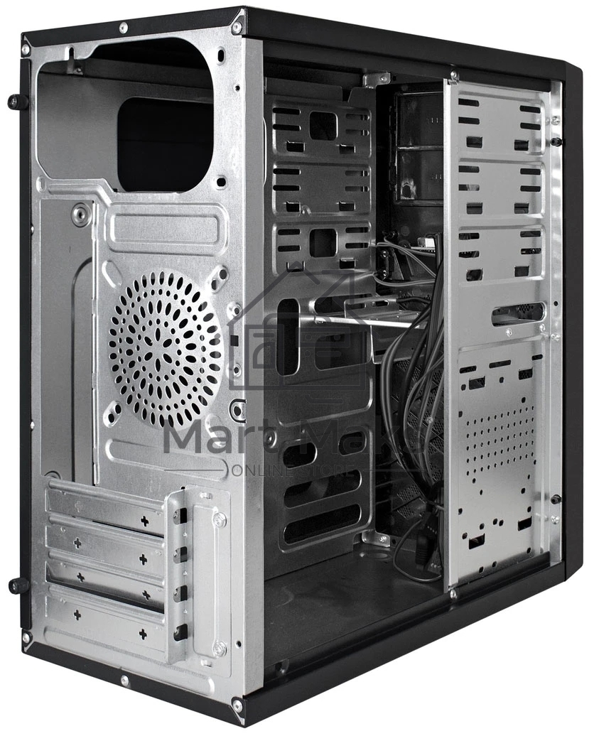 Компьютерный корпус Minitower ExeGate BA-203U-UNS500 (mATX, БП UNS500 с вент. 12см, 3*USB+1*USB3.0, аудио, черный)