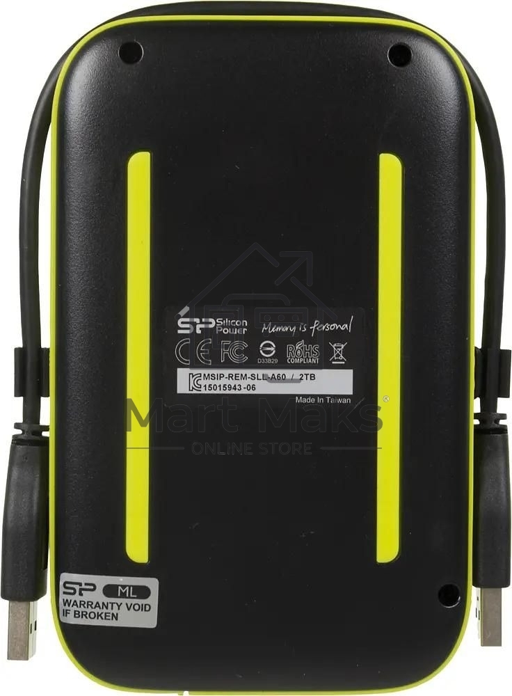 Внешний жесткий диск Silicon Power USB 3.0 2Tb A60 SP020TBPHDA60S3K Armor 2.5