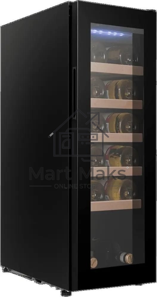 Винный шкаф Maunfeld MFWC-45S12 черный, 45 л, 1 отсек, 12 бут., класс G