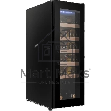 Винный шкаф Maunfeld MFWC-45S12 черный, 45 л, 1 отсек, 12 бут., класс G