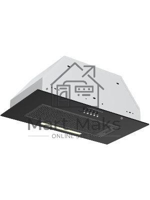 Встраиваемая вытяжка Kuppersberg INPUSH-1 60 BG High-Tech, 54 см, механическое управление, 3 скорости, 650 м3/ч, периметральное всасывание, LED освещение, угольный фильтр KFS-1 (опция), уровень шума 51 дБ, черный