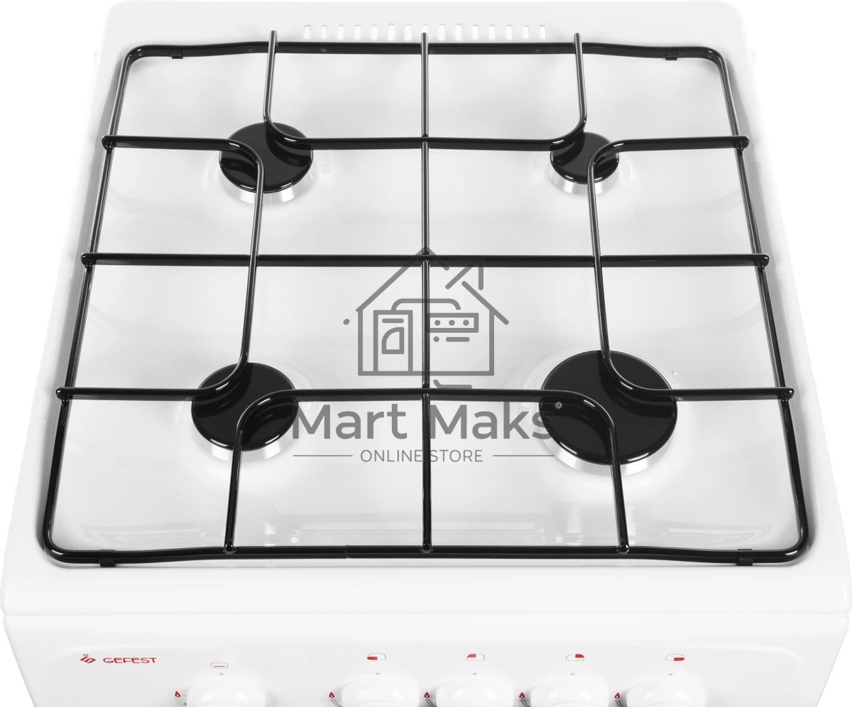 Плита газовая Gefest ПГ 3200-08 К35 белый, конфорок 4 шт, духовка 42 л, 50 см x 85 см x 53 см