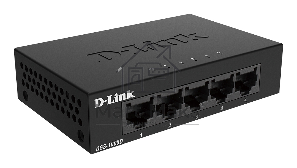 Коммутатор D-Link DGS-1005D/J2A, 5×1 Гбит/с, неуправляемый