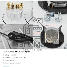 Варочная панель газ ZUGEL ZGH603W, белая