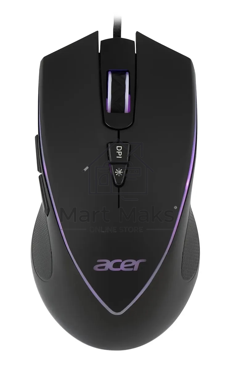 Мышь проводная Acer OMW131 черный, 6400 dpi, USB, кнопки - 7