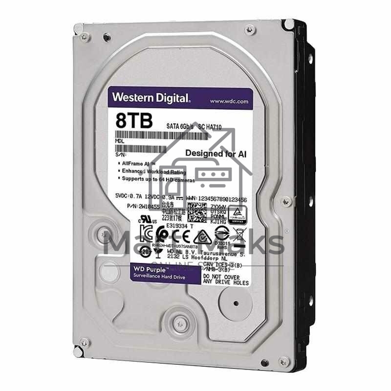 Жесткий диск HDD Western Digital Surveillance Purple Pro8TB 7200rpm SATA-III 256Mb 3.5