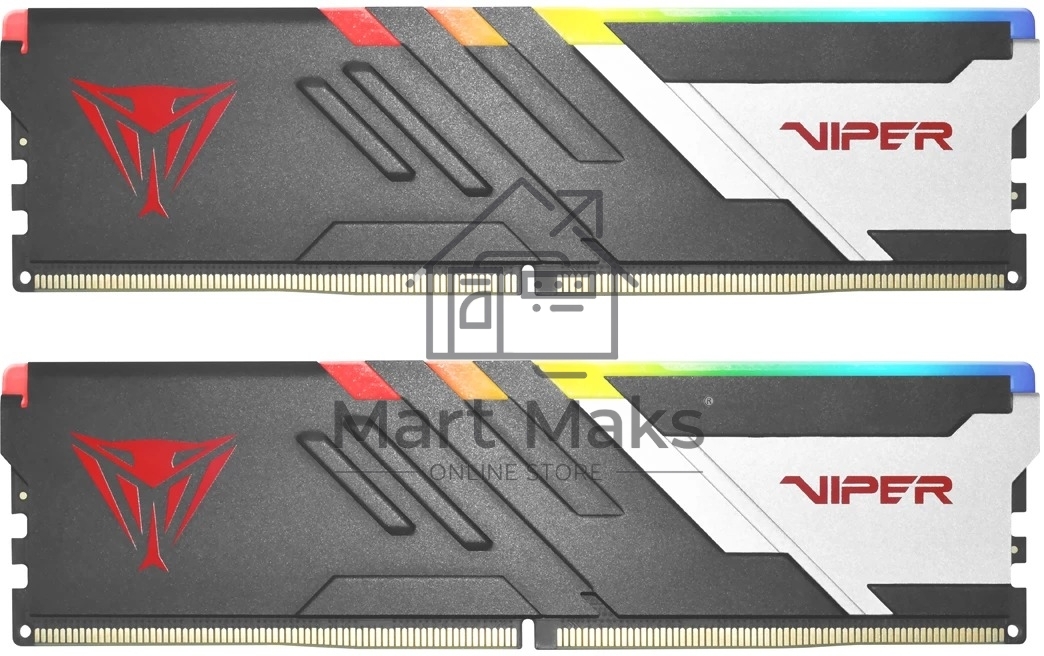 Оперативная память Patriot Viper Venom, DDR5, 48GB (2x24 GB), 6000 MHz, CL30, DIMM, радиатор, RGB, черный