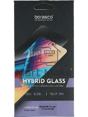 Защитное стекло для экрана BoraSCO для Xiaomi Mi 11 Lite 71 х 156 мм, гибридная