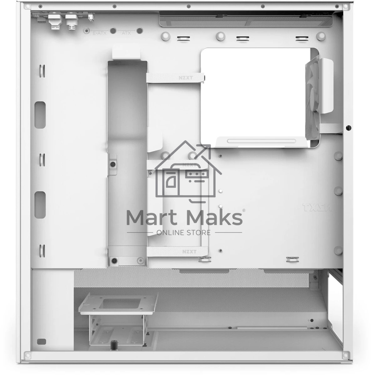 Компьютерный корпус без блока питания NZXT H5 Flow RGb, Midi-Tower, TG, 4x120мм RGb, 1xUSB-A 3.2 + 1xUSB-C 3.2, E-ATX, ATX, mATX, mITX белый