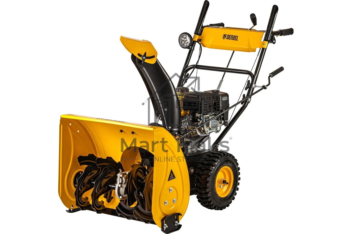 Бензиновая снегоуборочная машина SBM 610, 212cc, ручной старт, фара Denzel