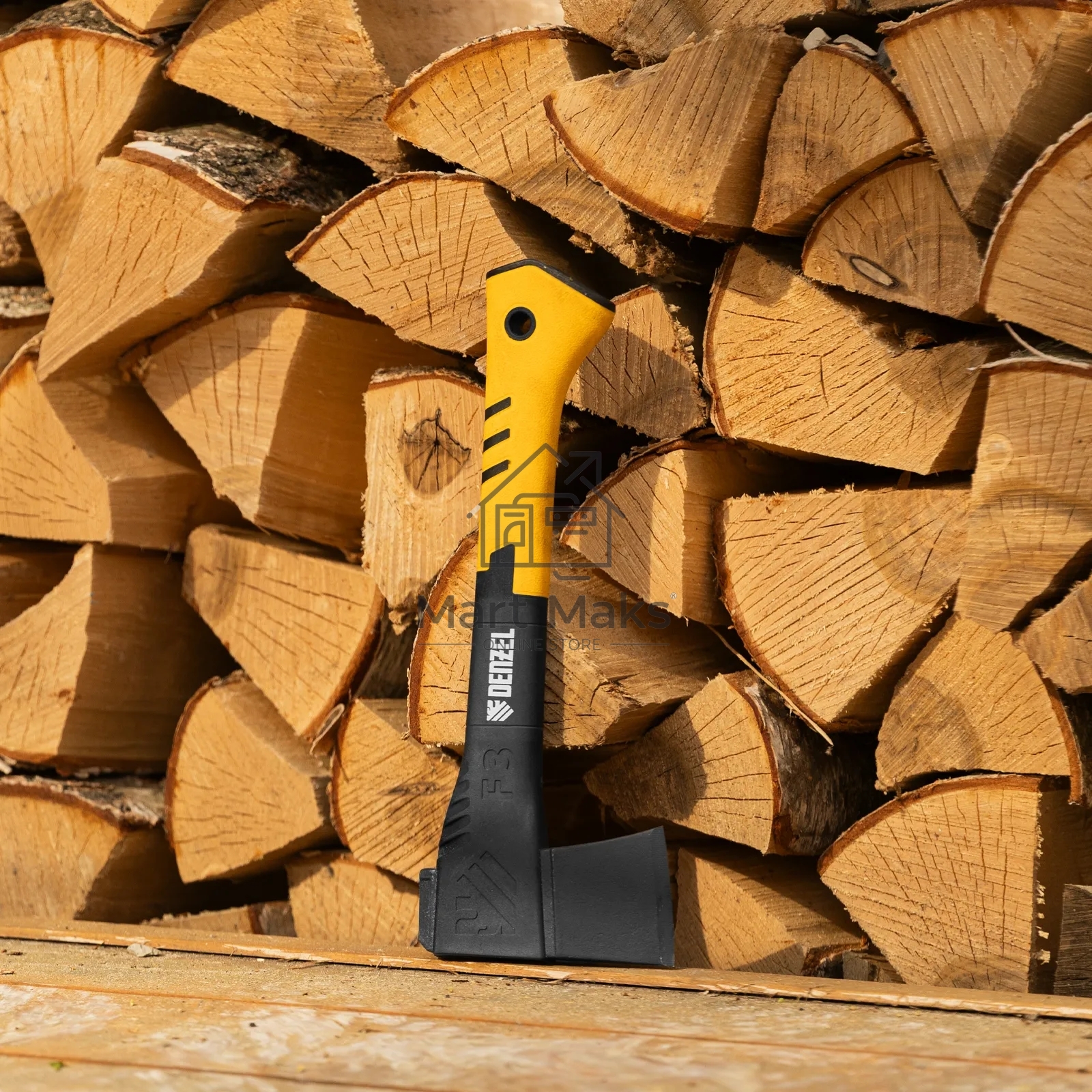 Топор-колун Denzel 21430 F3, 640 гр, двухкомпонентная рукоятка, 320 мм