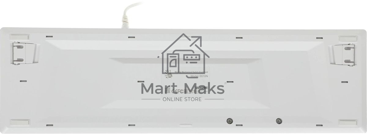 Клавиатура проводная A4Tech Bloody S510N USB белый