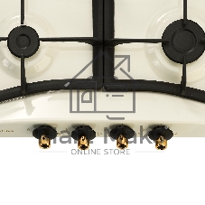 Варочная поверхность газовая De luxe 5840.00 гмв-050ЧР бежевый, конфорок 4 шт, 58 см x 8.6 см x 50 см
