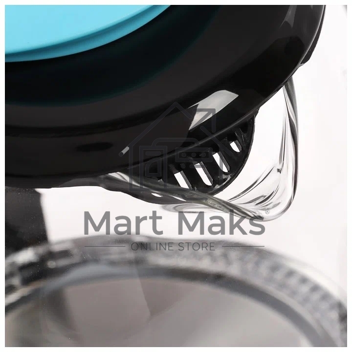 Чайник электрический Kitfort КТ-625-1 1.7л. 2200Вт черный/голубой (корпус: стекло)