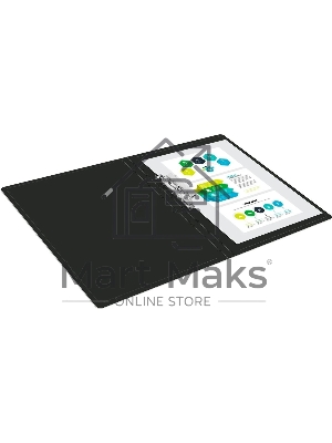 Папка с металлическим зажимом Buro -ECB04CBLACK A4, пластик, 0.5мм, черный