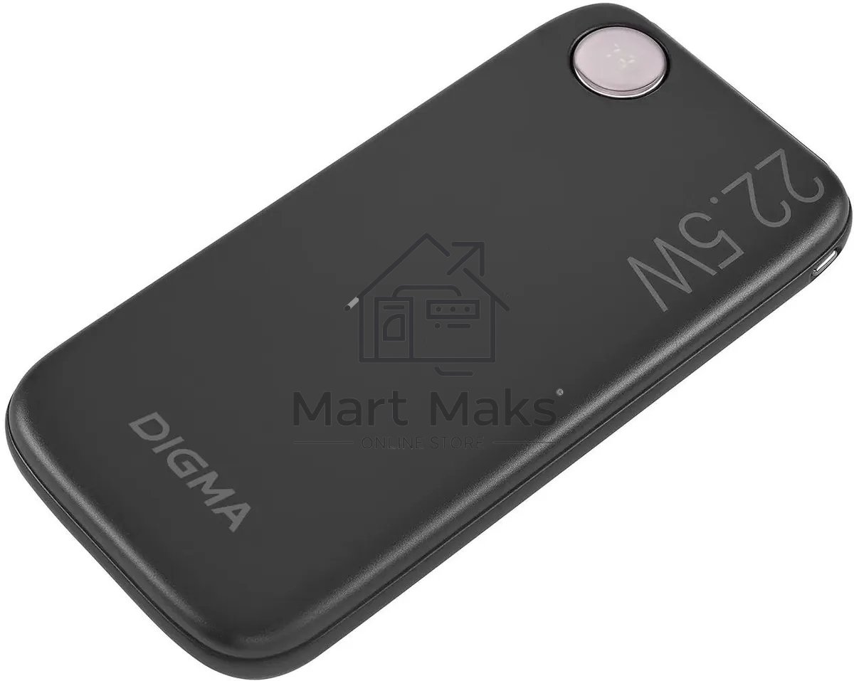 Портативный аккумулятор Digma DGPF10B 10000mAh QC3.0/PD3.0 22.5W 3A USB-A/USB-C черный