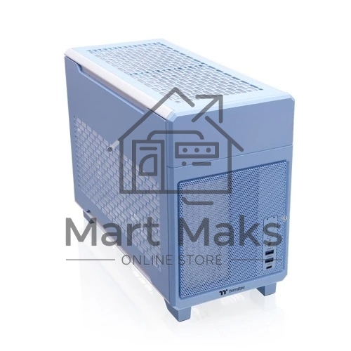 Компьютерный корпус Thermaltake TR100, без БП, SFF, голубой, 0, 8x140mm 2x200mm