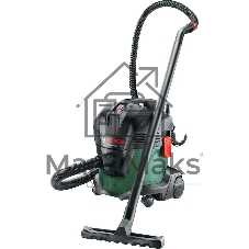 Строительный пылесос Bosch UniversalVac15 зеленый, 1000 Вт, уборка сухая/влажная, пылесборник контейнер, 15 л
