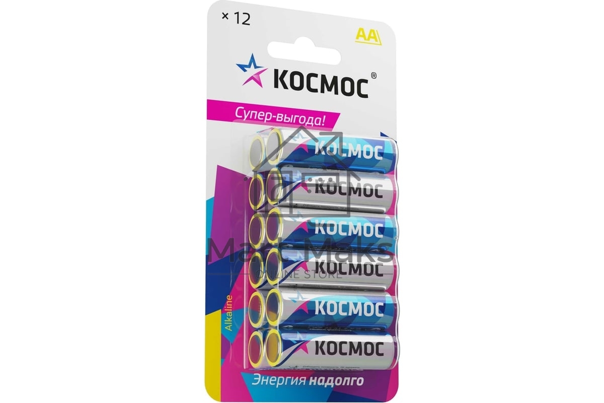 Элемент питания алкалиновый AA/LR06 BP-12 (блист.12шт) Космос KOCLR6BL12