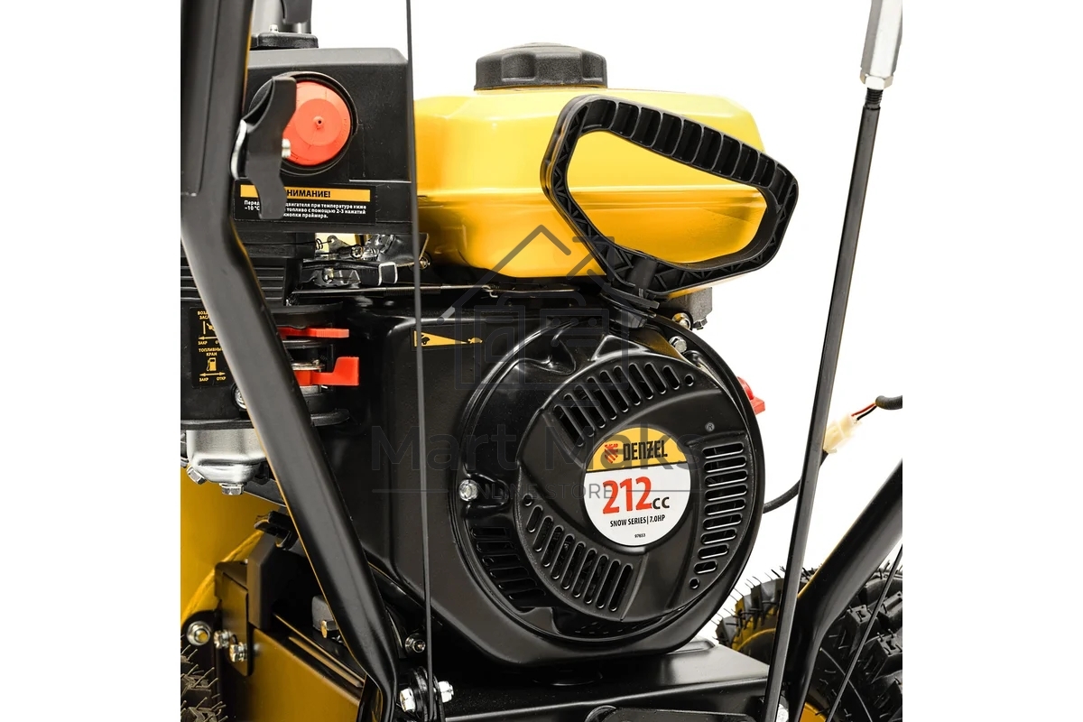 Бензиновая снегоуборочная машина SBM 610, 212cc, ручной старт, фара Denzel
